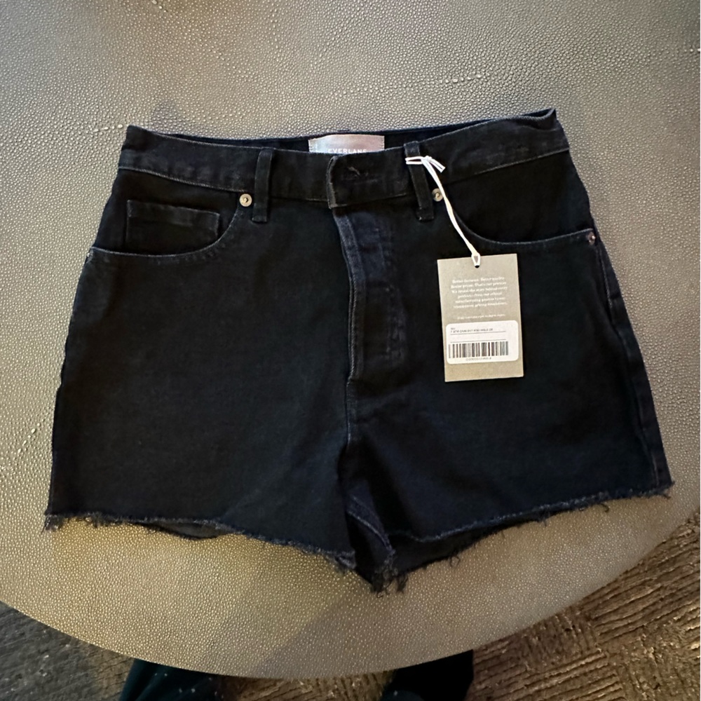 Everlane black denim jean shorts